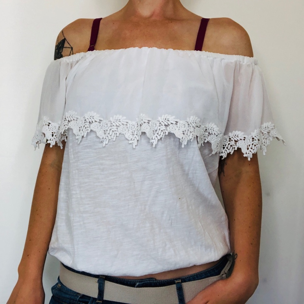 Michael Kors Boat Neck White Sleeveless Top